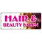 Signmission HAIR & BEAUTY SALON BANNER SIGN manicure hairdresser stylist walk-in B-120 Hair & Beauty Salon - alternate 1